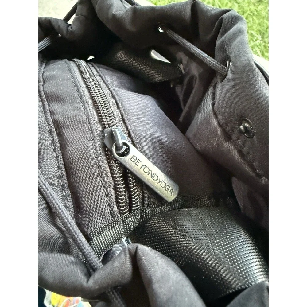 BEYOND YOGA Convertible Gym Bag Backpack 19” Black Tote With Straps And Handles